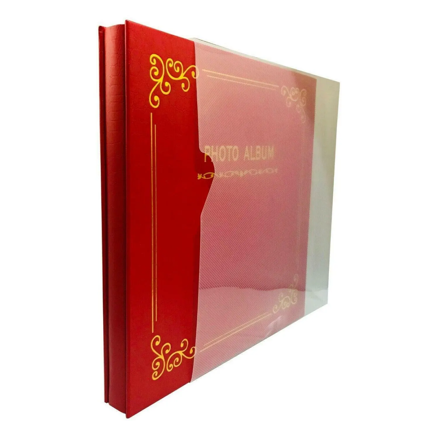 Custom Printing Luxury Large Size Picture Up To A4 Pu Leather Cover Self Adhesive Photo Album Book Printing