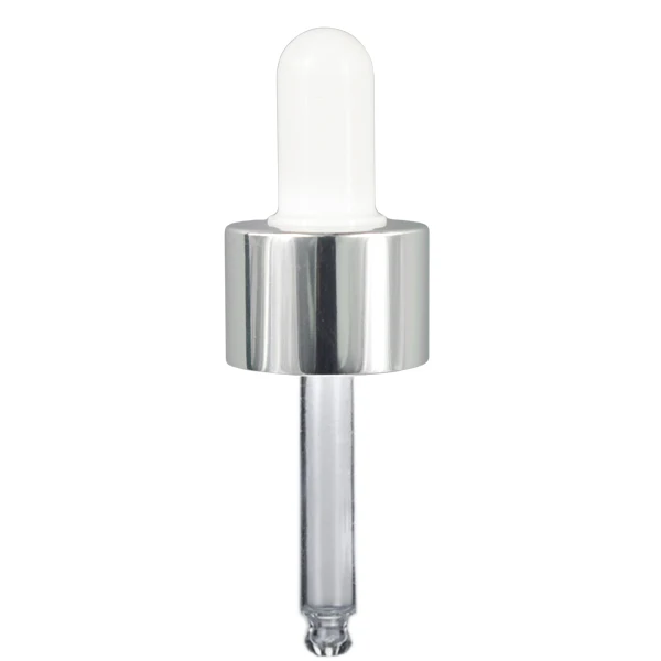 30ml 50ml 60ml matte  dropper bottles dropper 18 silver oil dropper cap