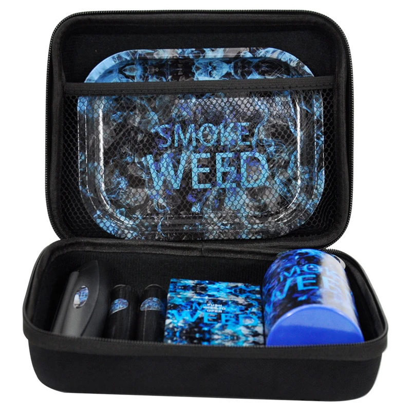
Smoking product tool kits tray set with grinders weed kits with trays logo customer smoking trays 