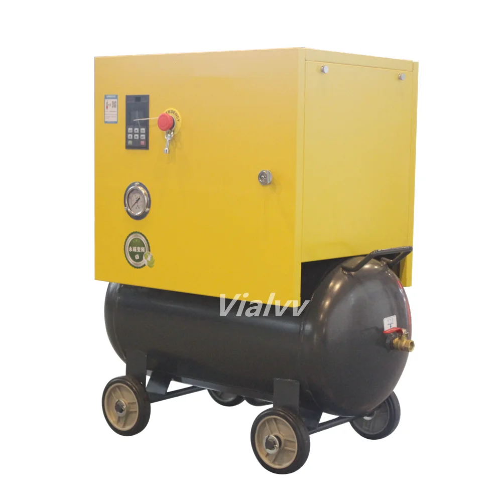 5hp винтовой воздушный компрессор насос 4 кВт 5 л.с. 220 В однофазный с сушильным баком Fengshi Vialvv Yiwu Китай низкий