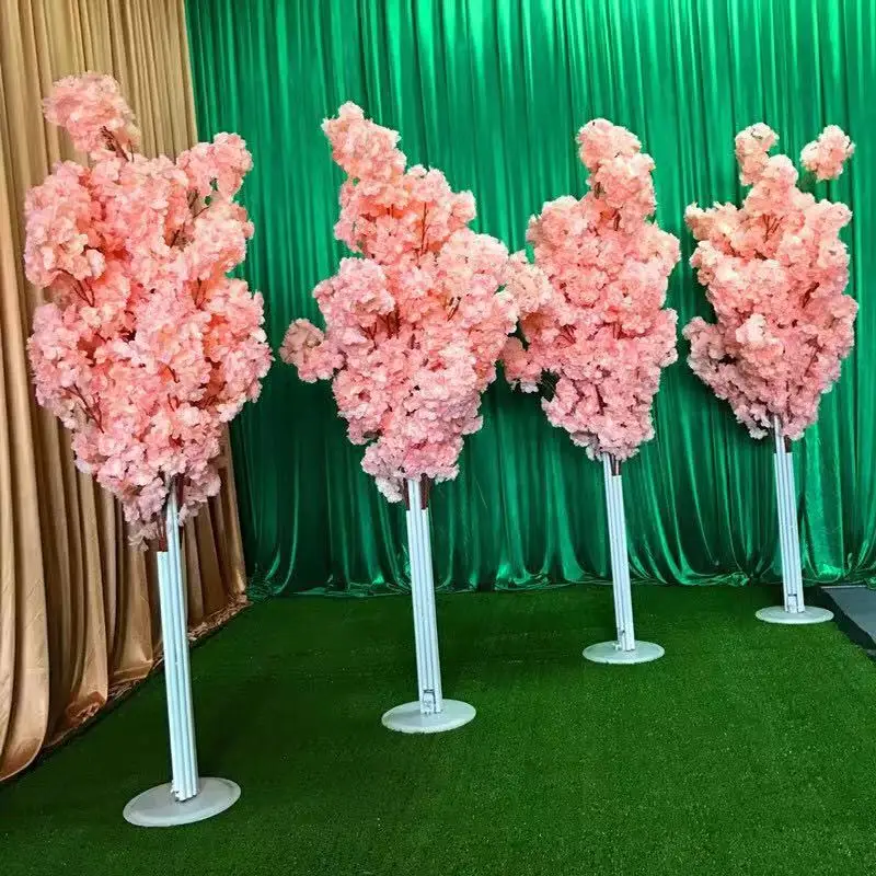 Fancy wedding cherry blossoms road lead artificial flower tree