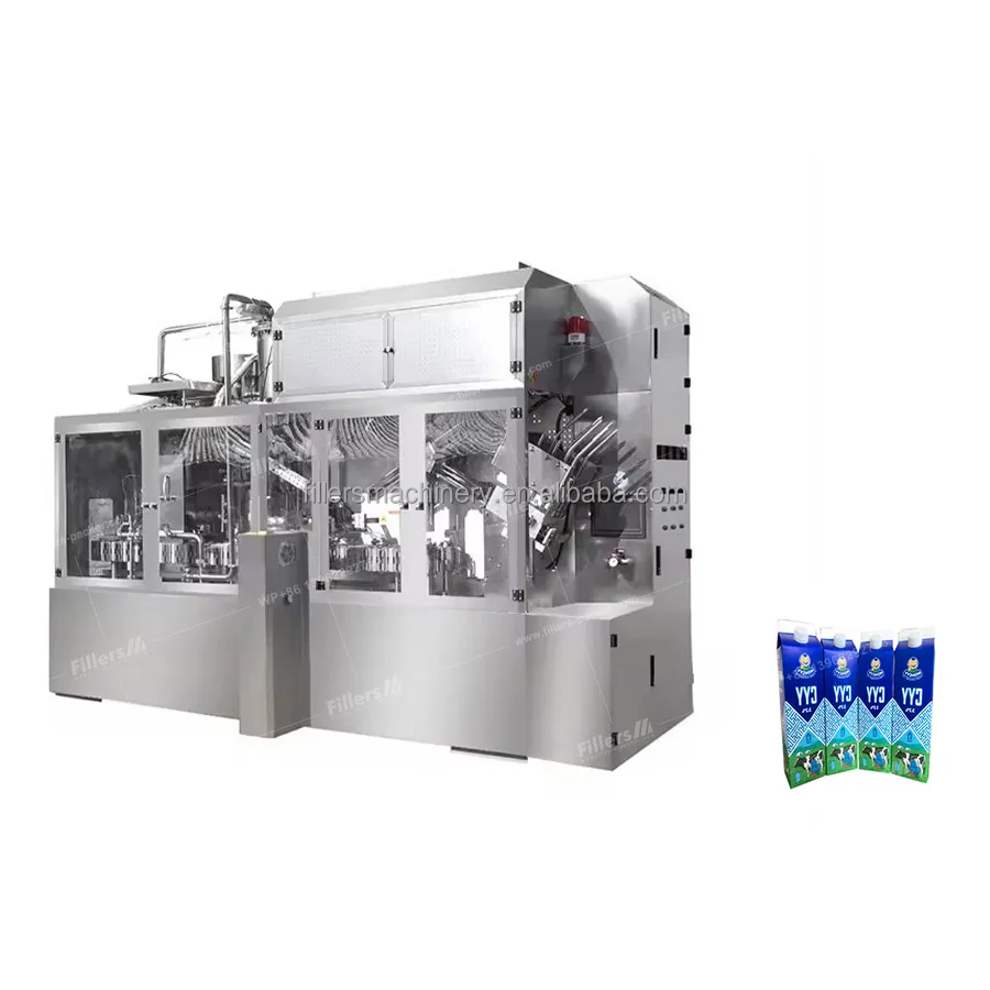 1000BPH Gable Top Carton Beverage Water Juice Milk Detergent Semi Automatic Filling Packing Machine