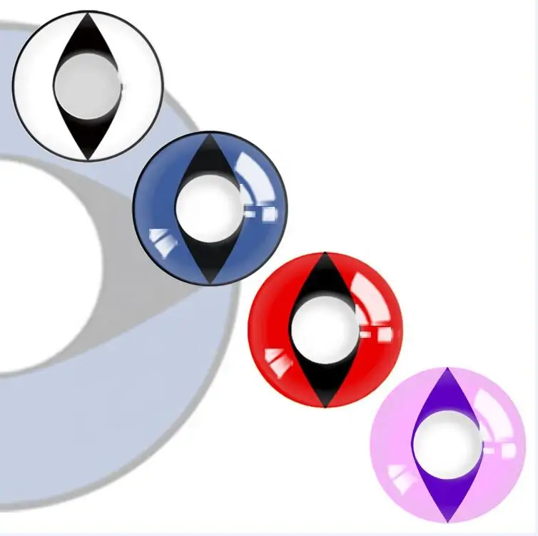  Realcon Halloween Cosplay Crazy Color Contact Lens Sharingan Circle Colored Eye Lenses