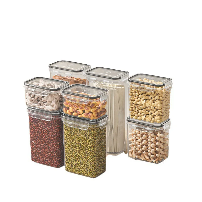 2023 Hot Selling BPA-free Airtight 8 Pack Set Kitchen Organizers Dry Food Storage Container Sets for Home Organizer