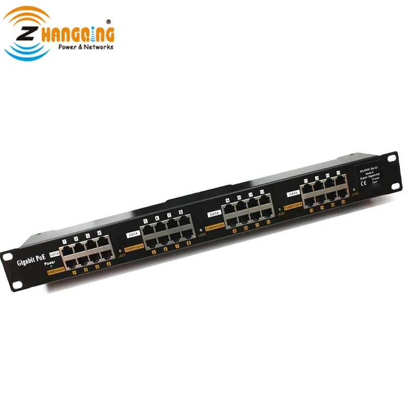  16-портовый гигабитный Инжектор PoE Пассивный для 16 устройств MikroTik