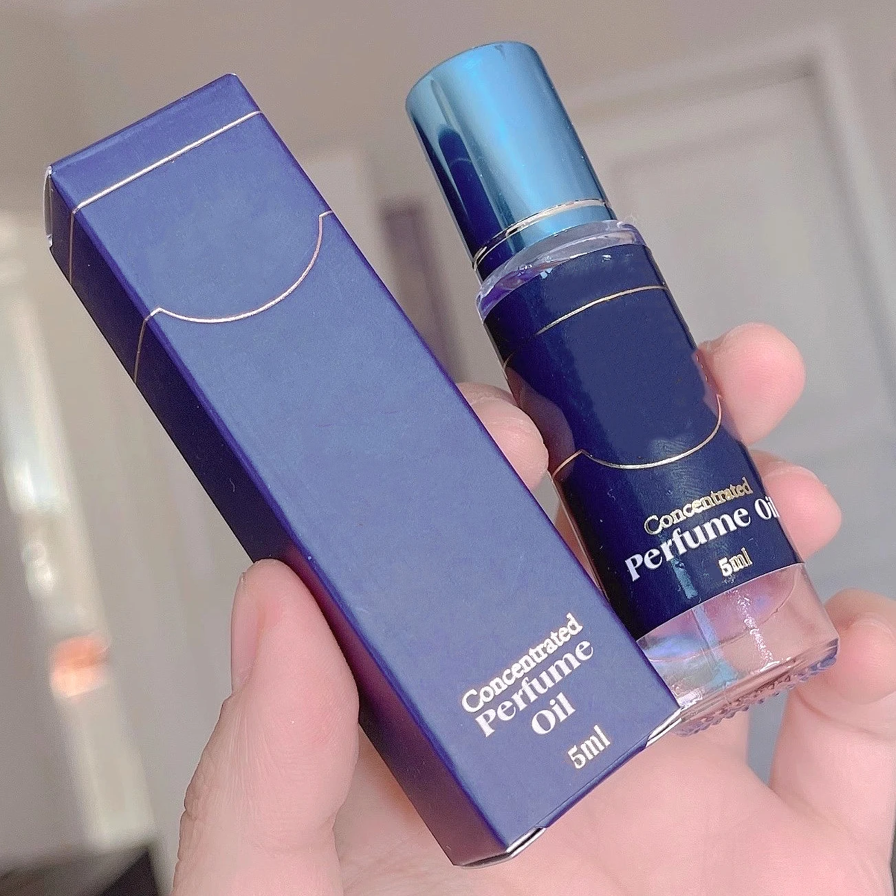 perfume oil roller bottle with packing box