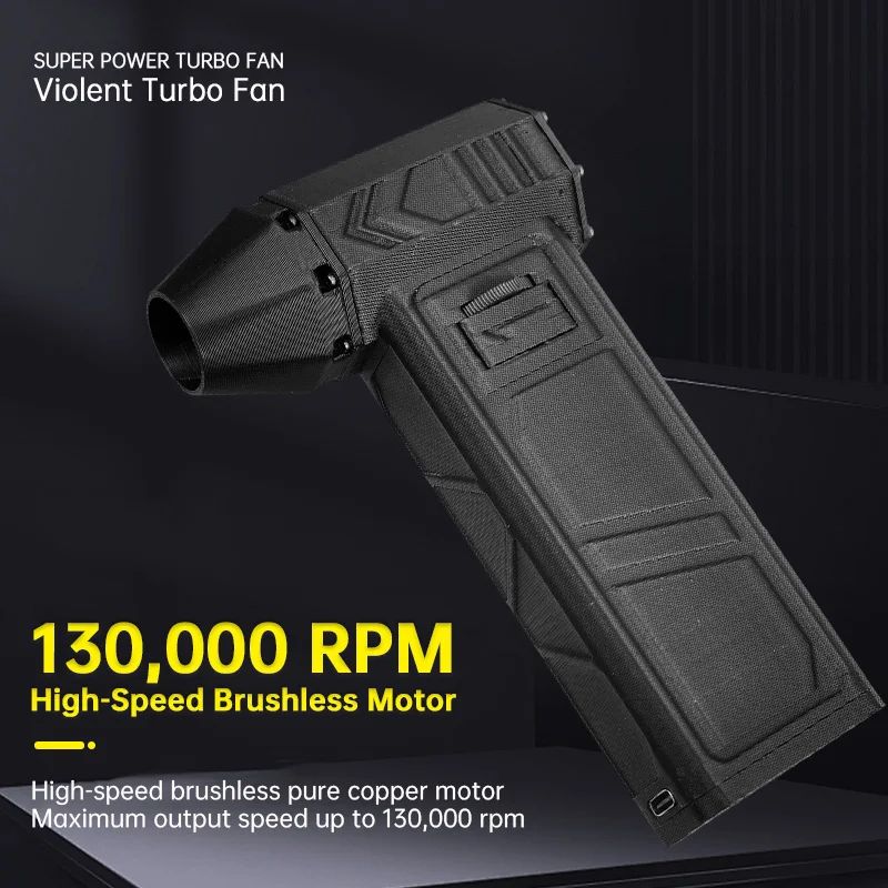 High Quality 130000rpm Mini Handheld Super Turbo Leaf Blower for Car Drying Household Mini Jet Fan