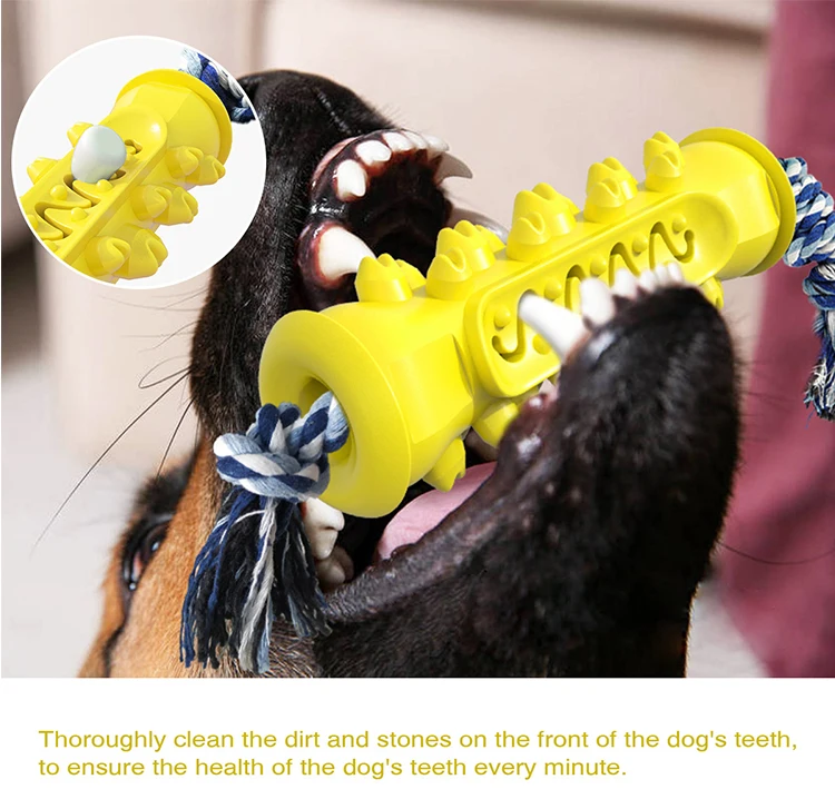 
Hot Dog Toy Molar Tooth Solid Dog Toys Chewing Molar Rubber Pet Toy 