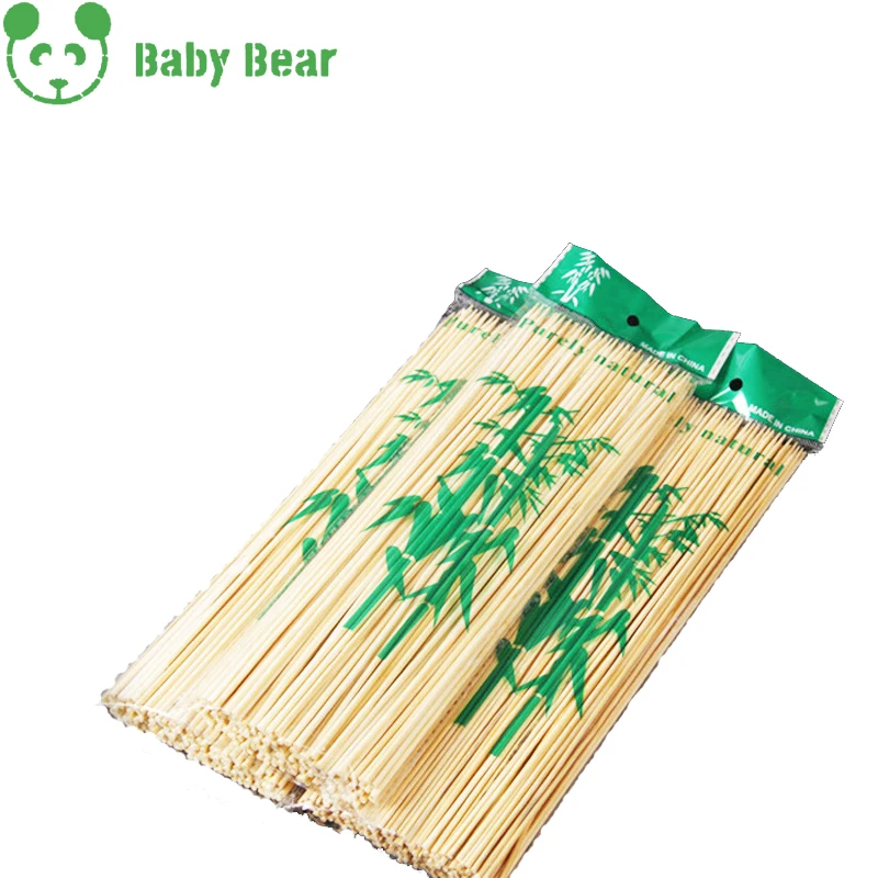 Barbecue Bamboo Stick Disposable Bamboo skewer 15-40cm Sticks Long Skewer Wood Bamboo Bbq Sticks