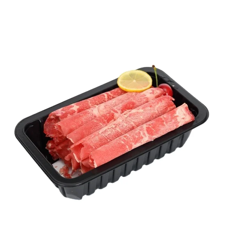 Absorbent rectangular disposable pad box,Food Grade fruit vegetable plastic meat tray,EPS Foam PET/PP food Trays with lids