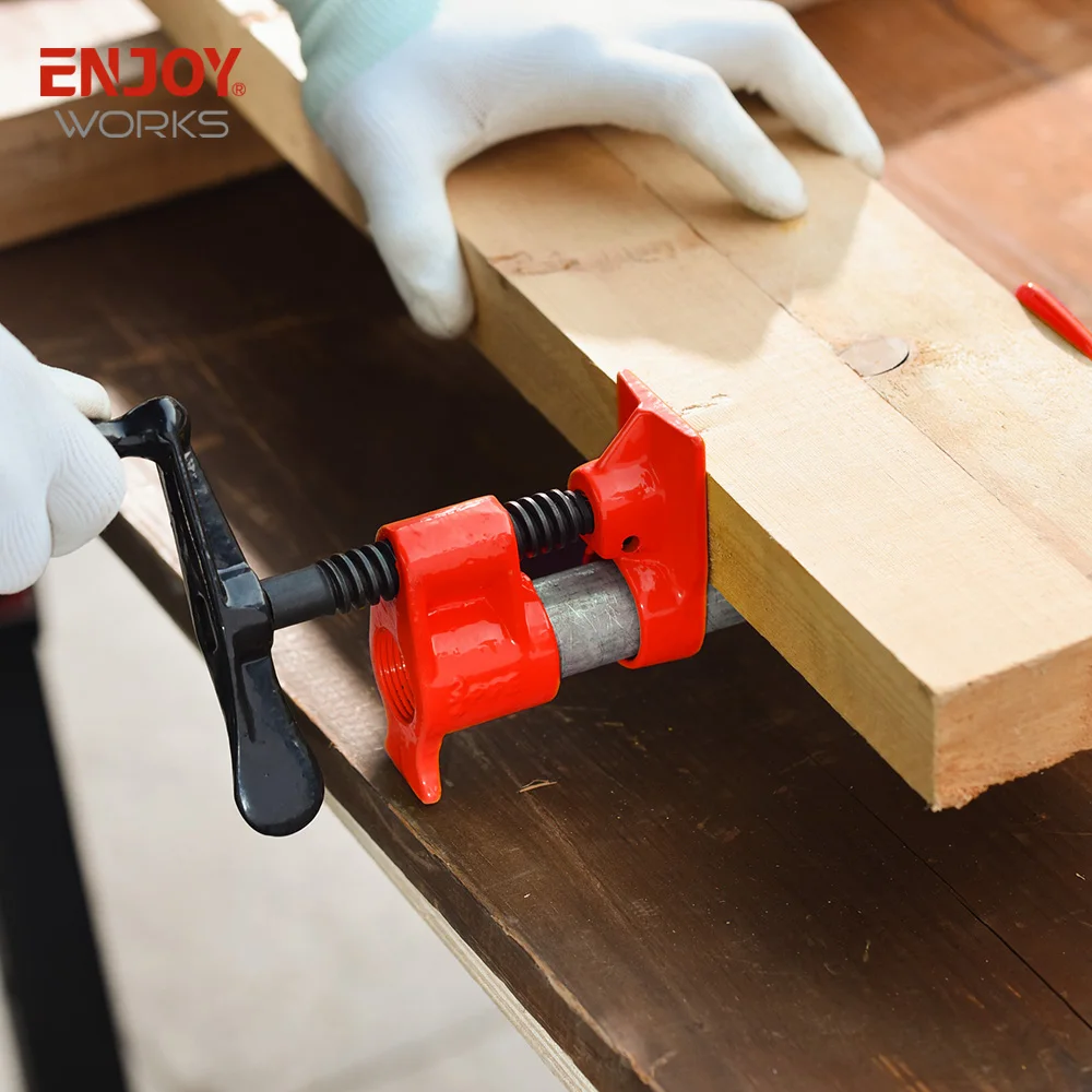 Quick Release H Style Pipe Clamp with Crank Handle