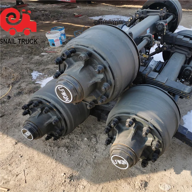 Good quality used truck trailer axles and best price double rear axle with drive