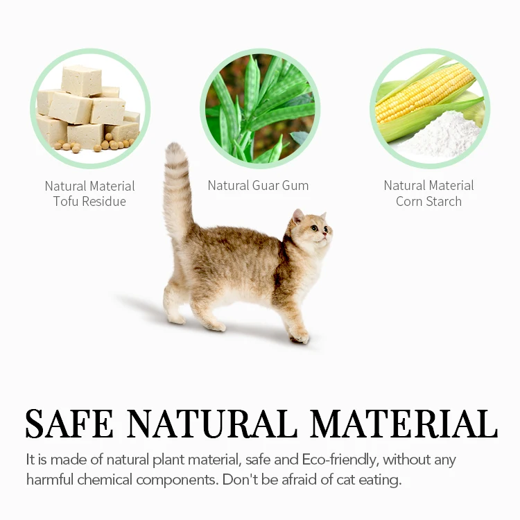 15 Years Cat Litter Factory OEM ODM Best selling 2.5KG Fragrant clumping Deodorization High Solubility plant tofu cat litter
