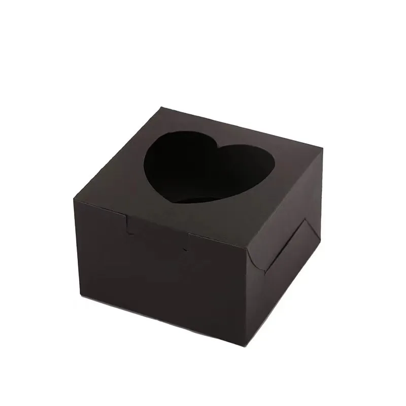 READY TO SHIP SINGLE CUPCAKE BOX WITH WINDOW FRENCH PASTRY DESSERT CAKE BOX WHOLESALE