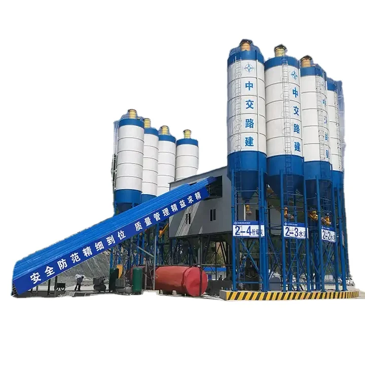 Capacity 109m3 Mobile Concrete Batching Mixer Plant with Lift Hopper