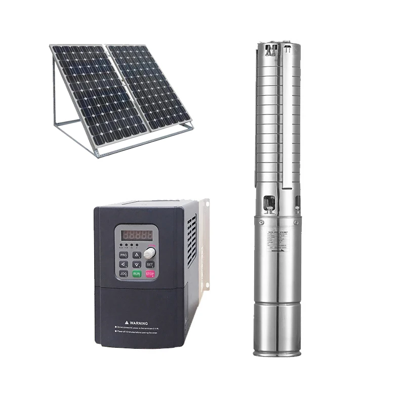 Solar Dc Water Pump 4 Inch Complete Set Irrigation System Submersible Solar Deep Well Water Pump