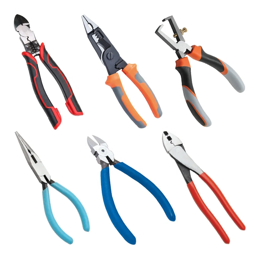 Various Types Of Multifunctional Electrician Pliers Crimping Stripping Pliers