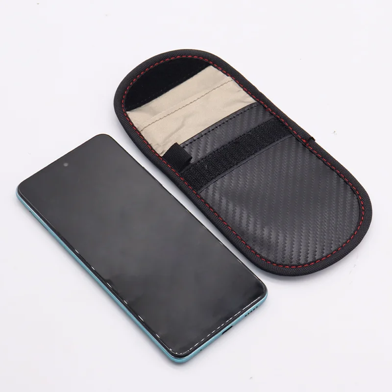 Leather PU Material Key Fob Holder RFID Blocking Case Car Key Signal Block Cover for WIFI/GSM/LTE/NFC/RF Blocked Faraday Pouch
