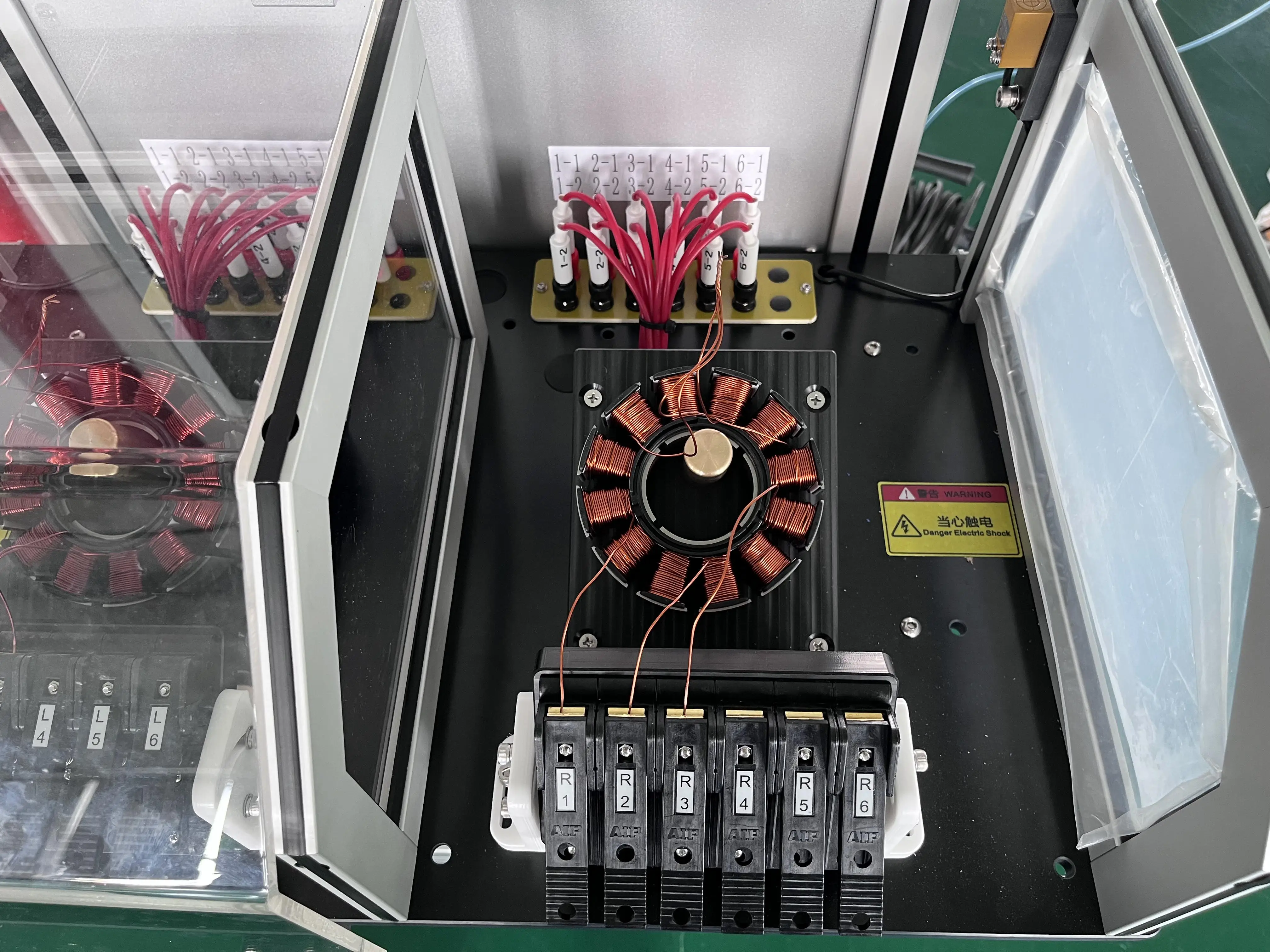DR Air conditioner BLDC motor stator winding Electronic testing panel machine with 2 stations