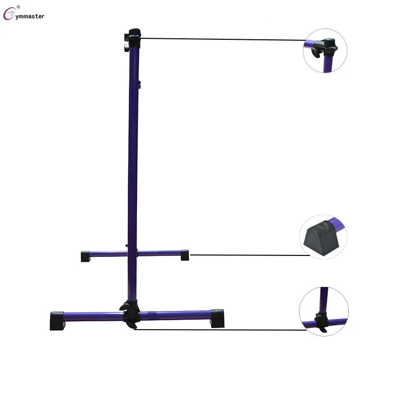 Powder coated gymnastic portable ballet barre dance height adjustable bar for home club trainingtraining