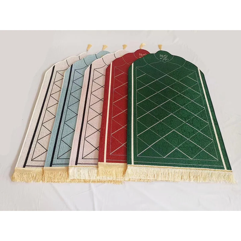 Islamic Adult Arabic Sejadah Ramadan Eid Mubarak Decor Portable Waterproof Islamic Muslim Travel Prayer Mat Pocket With Bag