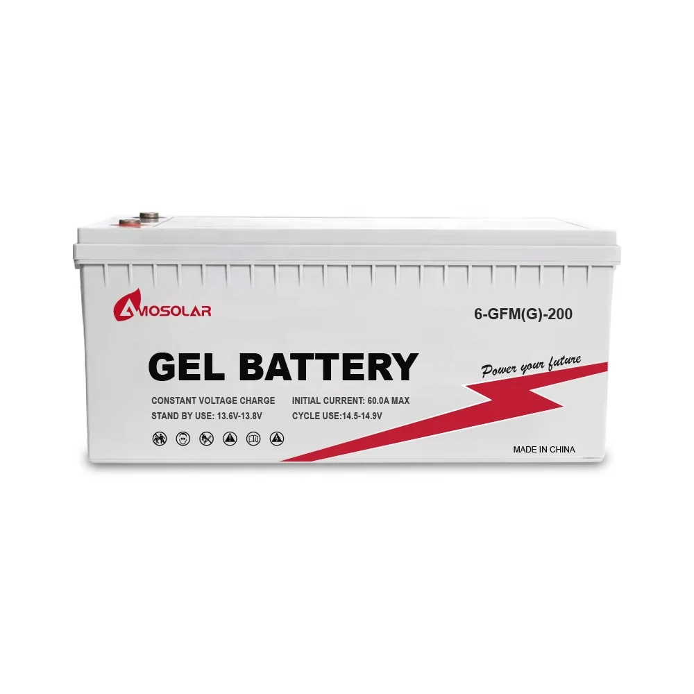Amosolar 12 volt 12v 200ah 250ah Deep Cycle Solar Storage Battery Gel 12V 100ah Lead Acid Batteries