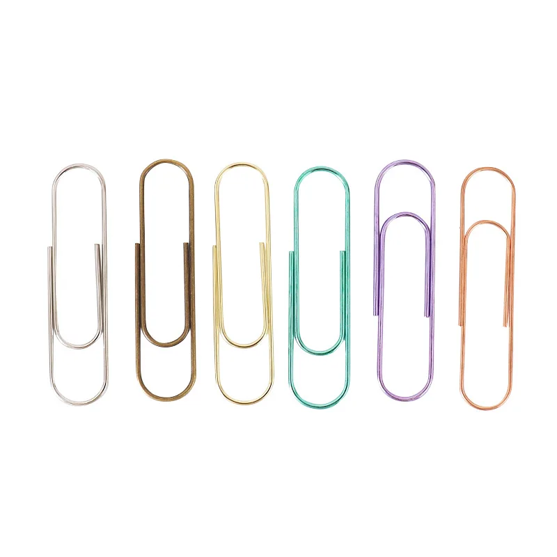 4 inches Multicolored Extra Large Paper Clips Cute Paper Needle Multicolor Bookmark Mega Giant Paper Clip