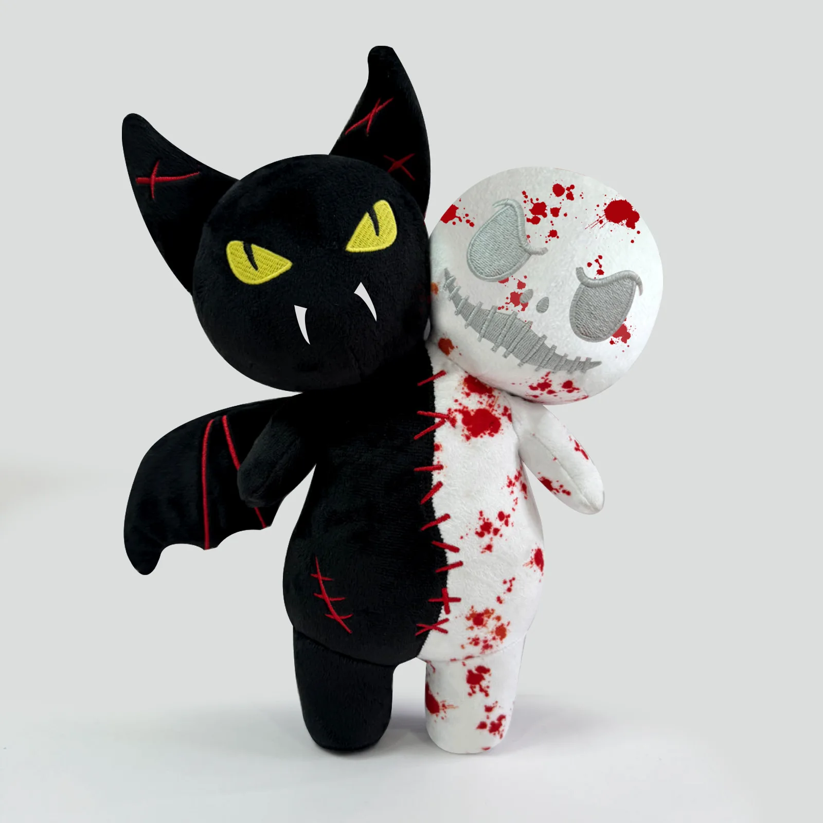 Aolan New Halloween Luminous Pumpkin Skull Bat Ghost Plush Stuffed Animal Toy Halloween Ghost Plushie Doll for Kids Gifts