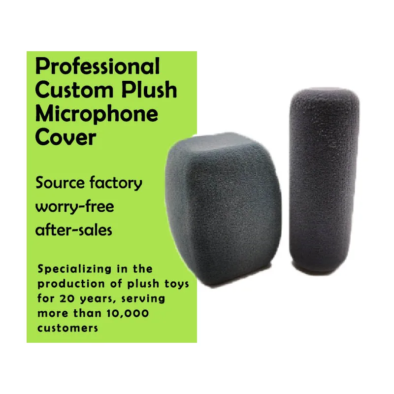 Professional customization of any shape and model of windproof microphone foam cover spray-proof rabbit hair lavalier microphone