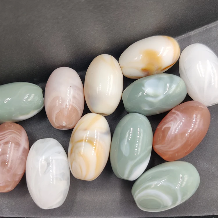 Wholesale Fashion Irregular Shape Multi Color Custom Bead Acrylic Plastic Amber Resin Beads For Necklace And Bags