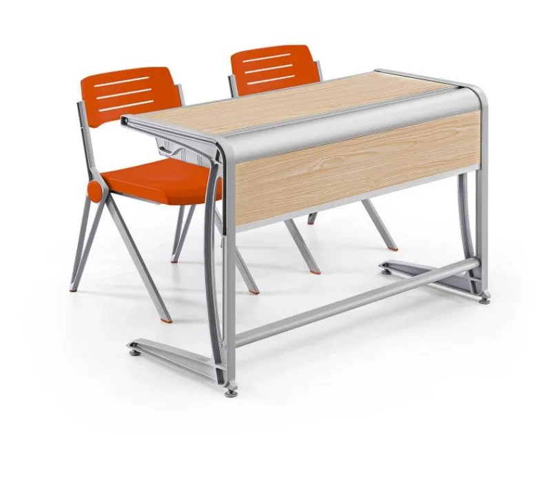 Aluminum modern school classroom furniture students single set of desks and chairs