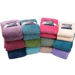 A81117 100% Polyester Microfiber Super King Size Knitted  Mink Blanket Flannel