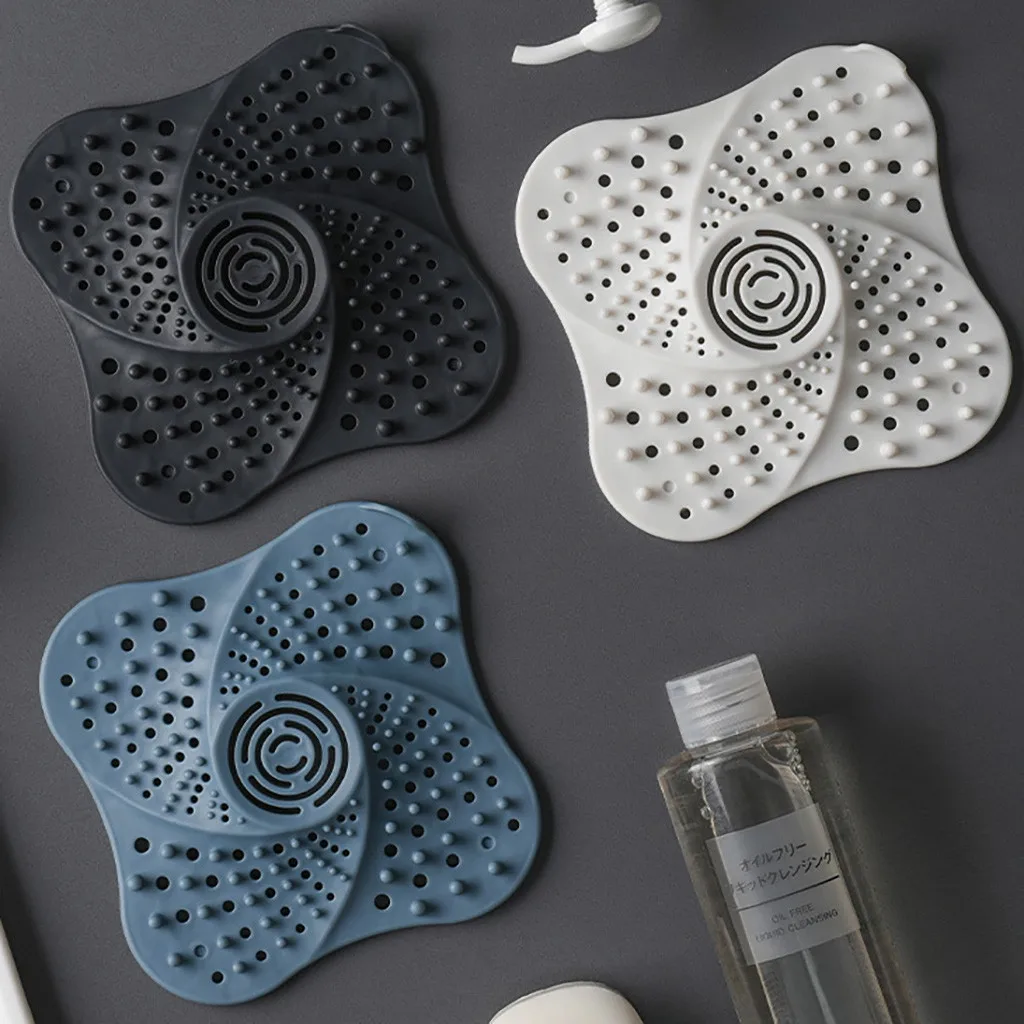 Reinforced Design Bathroom Drain Hair Catcher Bathing Stopper Kitchen Plug Sink Strainer Filter Shower Anti-clogging Filter Net