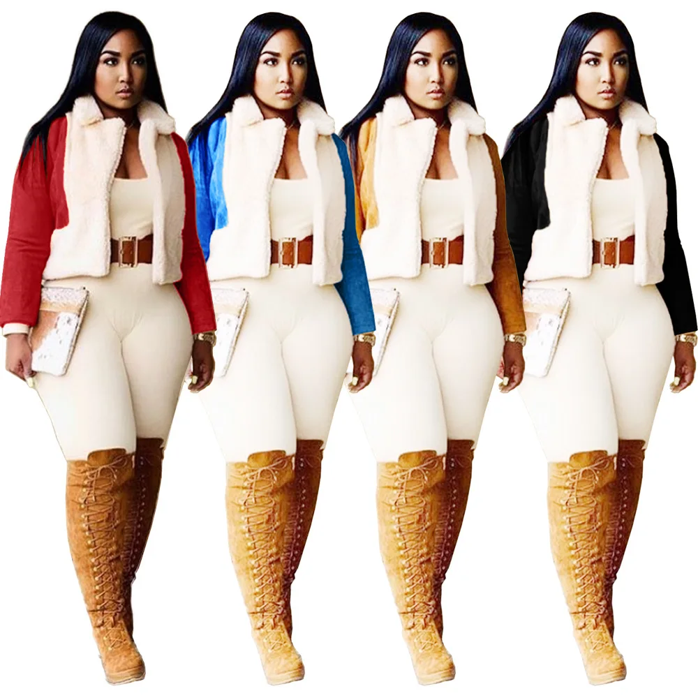 Patchwork Jackets Professional Normal Wool Coats Women Plus Size Winter Fur Coat Winter Cashmere Coat Camel Woman