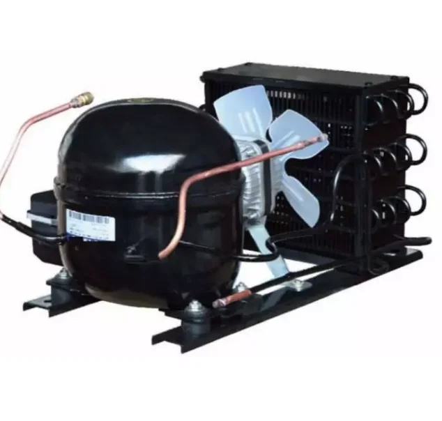 Refrigerator Copper Tube Aluminium Fin Type Condenser Embraco Compressor Refrigeration Condensing Unit