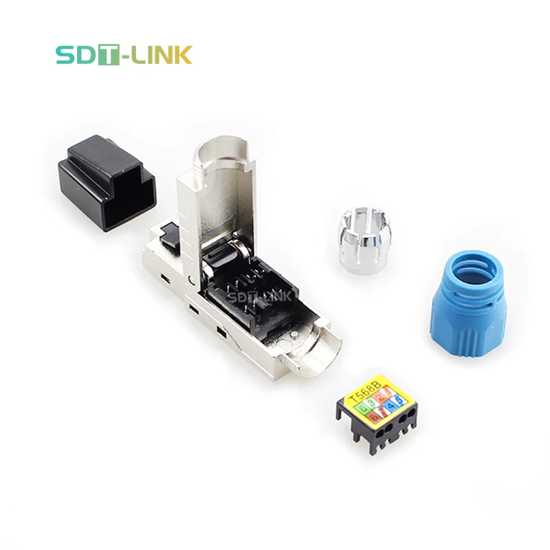 Заводской OEM CAT8 FTP STP Экранированный 8P8C RJ45 безинструментальный модульный концевой разъем Бесплатный 40 г 2000 МГц Лучшая цена
