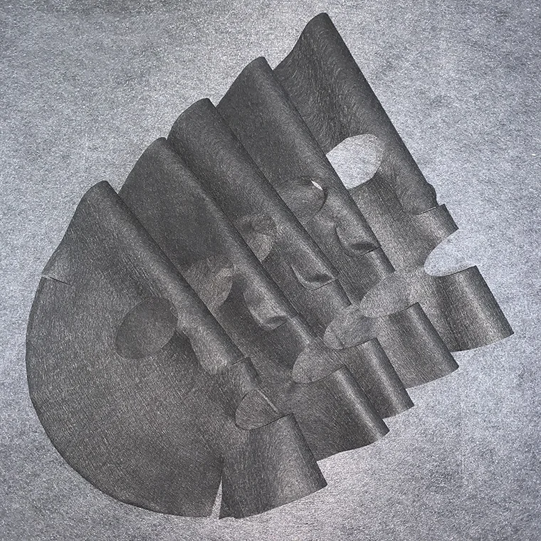 Bamboo charcoal black facial mask sheet paper skincare products custom packaging dry facial mask material