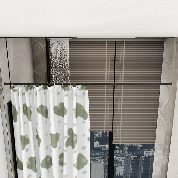 Hanging Rod Wall Mounted Clothes Fixed Custom Size/color Support Heavy Holder Photos Bracket Poles Metal Iron Multifunction