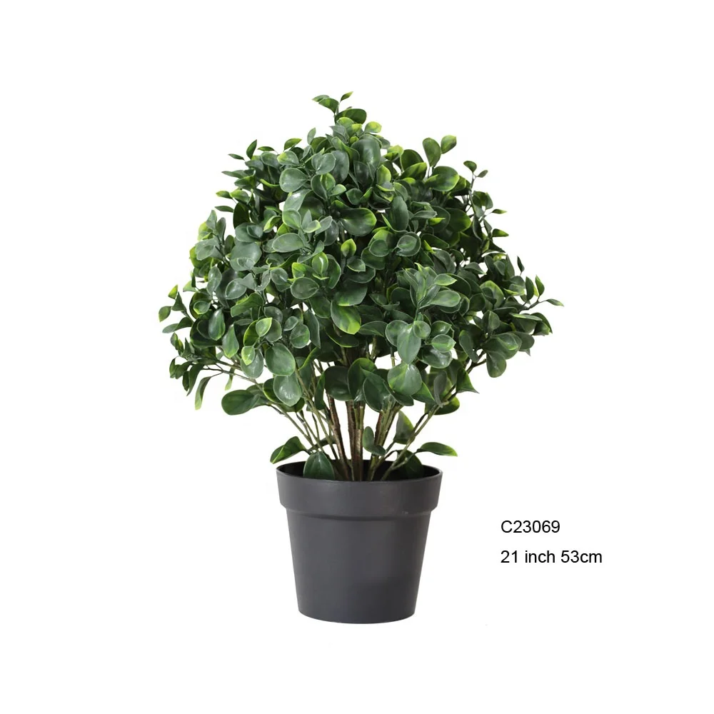 Artificial Plant Simulation Trees Fake Boxwood Topiary Greenery Green Plastic Bonsai Outdoor Indoor Interior Decoration