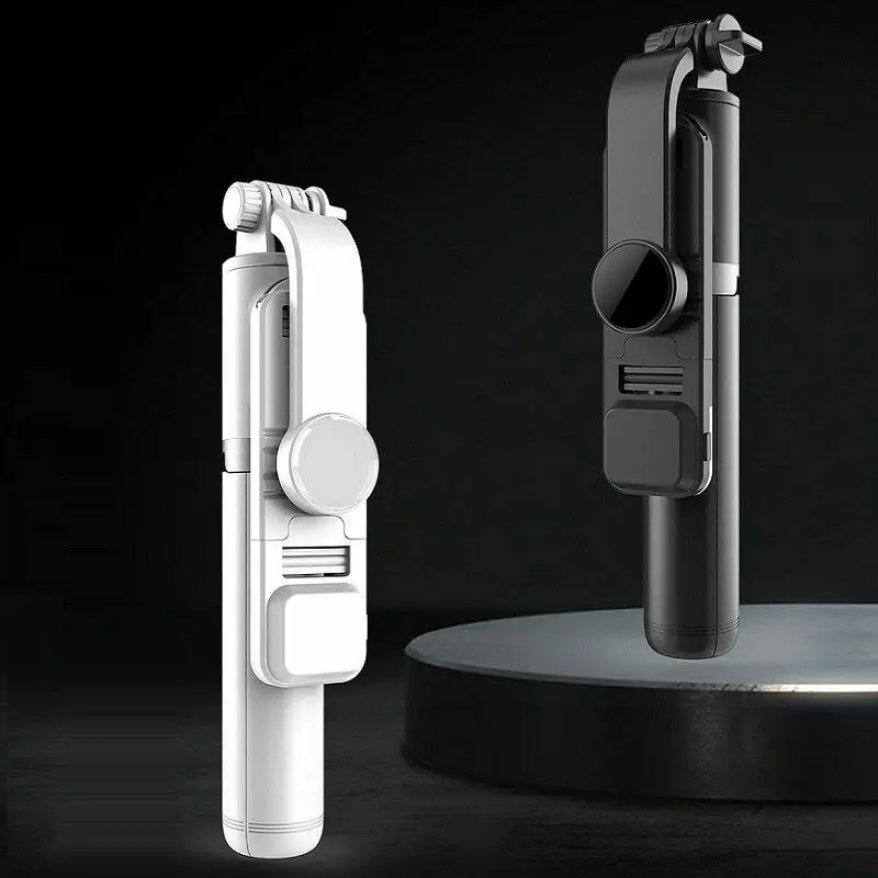 Q02s Bluetooths палка для селфи штатив-Трипод с Светодиодное заполняющее освещение съемки в прямом эфире Multifuncional мини легкий настольная