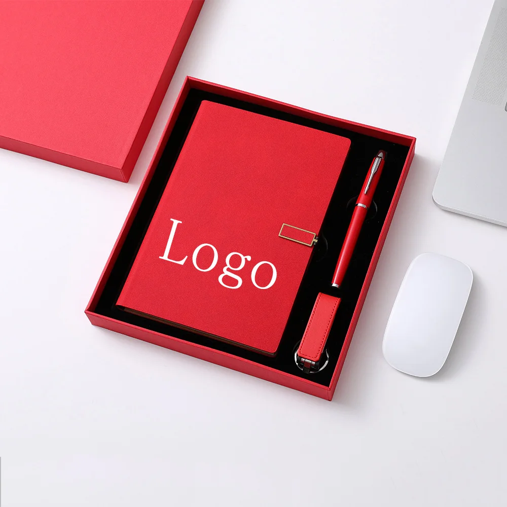 2024 Diary Set A5 Notebook With Pen USB Customized Logo Business Gift Set For Women And Men