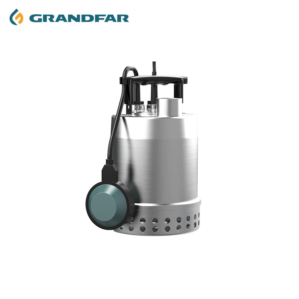 GRANDFAR GRX(m) Series 0.25KW 0.33HP 1.25inch IP X8 Protection Winding Stainless Steel Sewage Submersible Pump