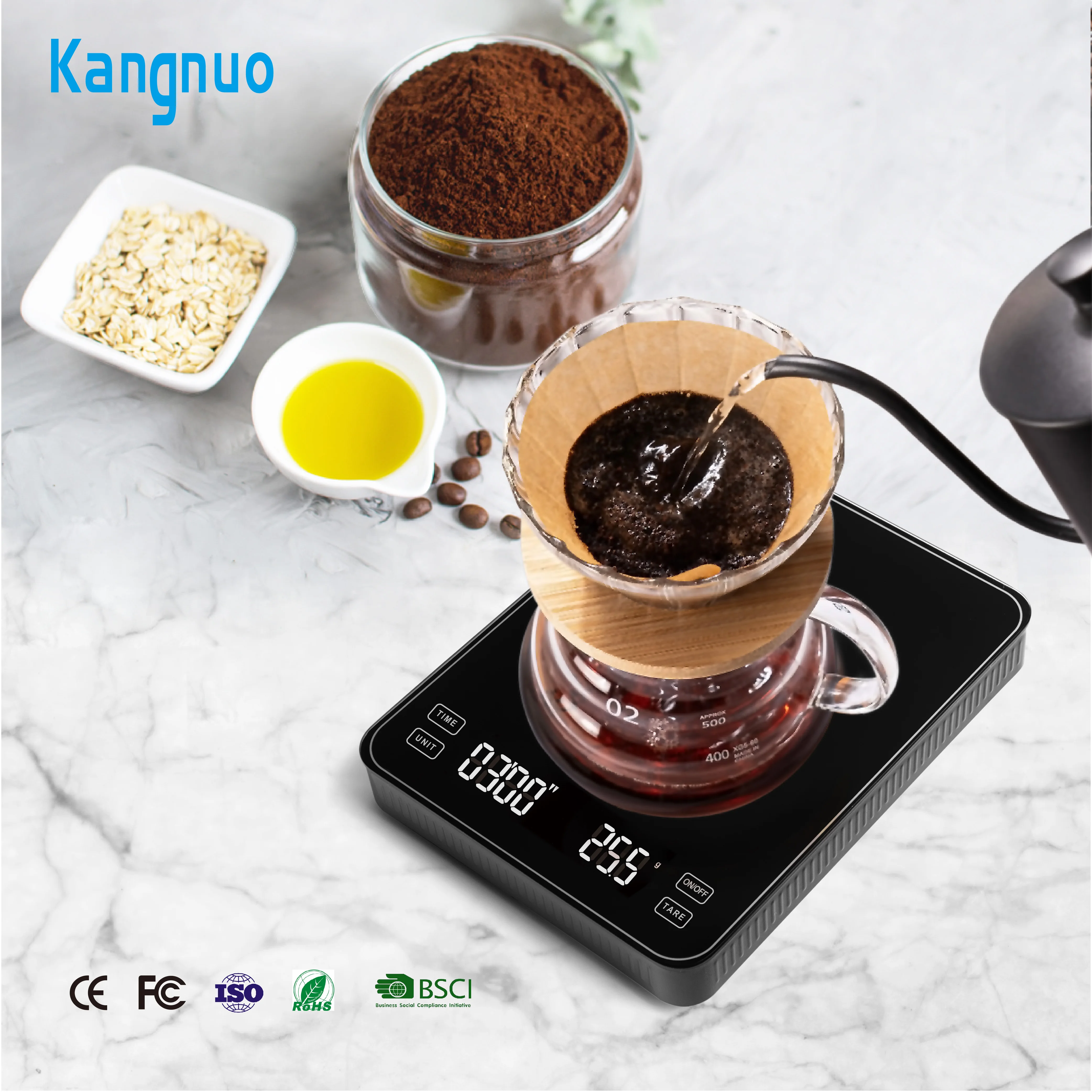 Высокое качество 3 кг/0 1 г ЖК-дисплей с задней подсветкой Timemore Black Time Espresso цифровые кофейные весы таймером