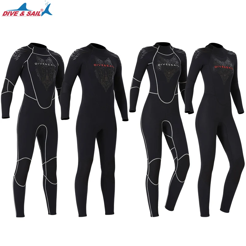 Factory Full Body 3mm Neoprene Wetsuits Bcak Zip Long Sleeve Scuba Diving Wet Suit Winter Warm Swim Surfing Snorkeling Wetsuit