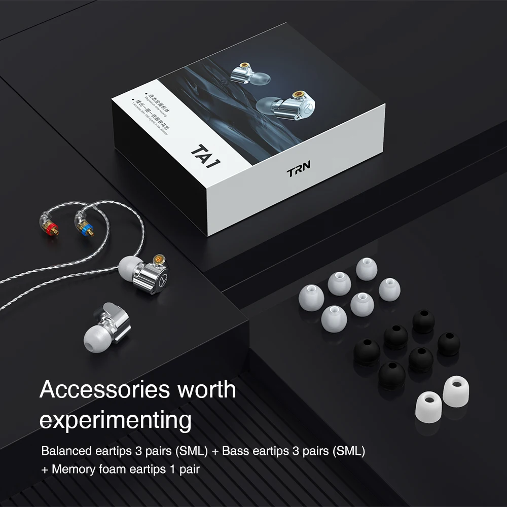 TRN TA1 Hifi наушники-вкладыши проводные наушники музыкальные с микрофоном для