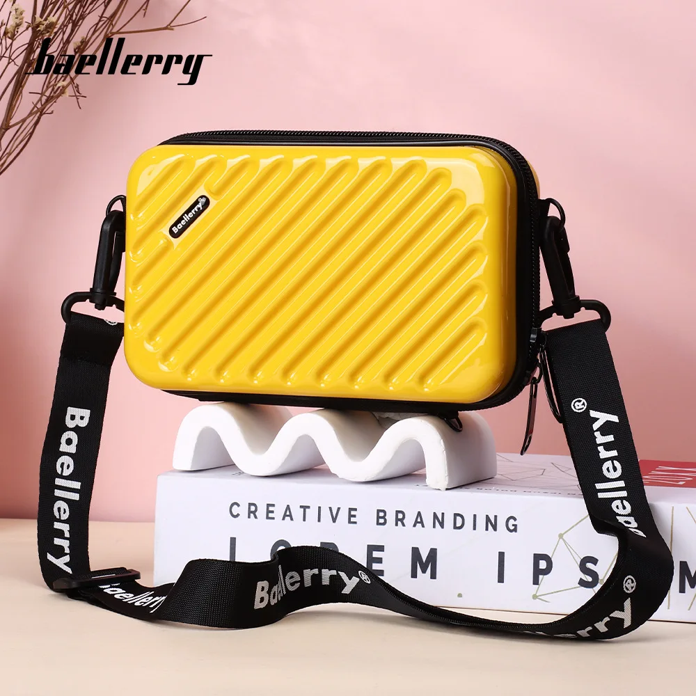 baellerry ABS 7 inch Cosmetic large capacity shoulder bag Custom Logo Mini Travel suitcases mobile phone bag with shoulder strap