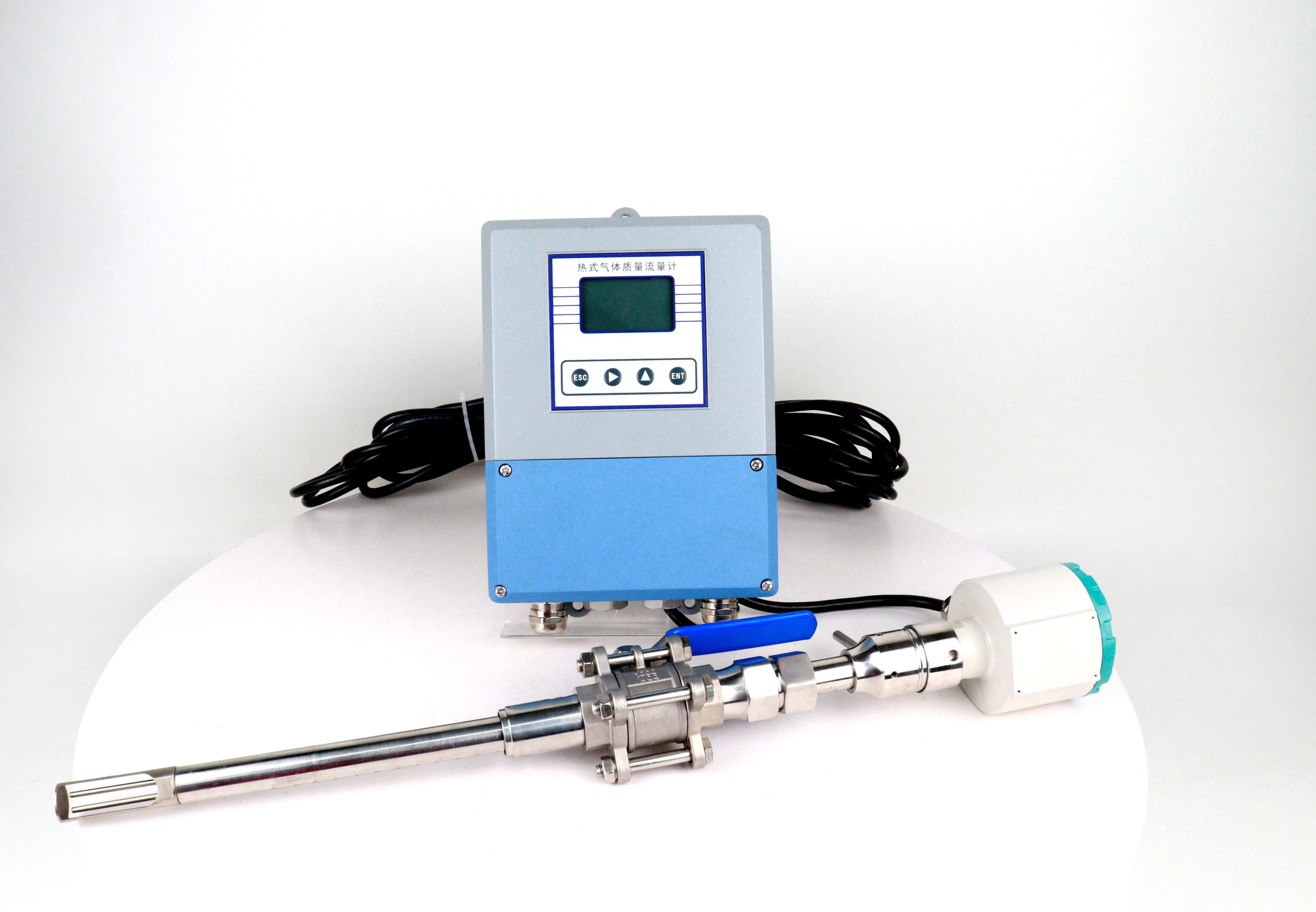 Rs485 digital modbus Co2 treatment natural gas LPG oxygen Flowmeter flange type air compressor thermal mass gas flow meters