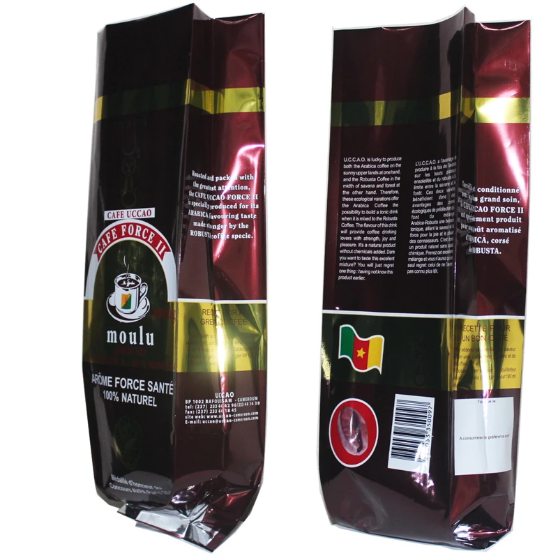 250g /500g Black Coffee Bag Silver Plastic Packaging Reusable Stand Up Plastic Zipper Coffee Bean Packaging Bags With Valve