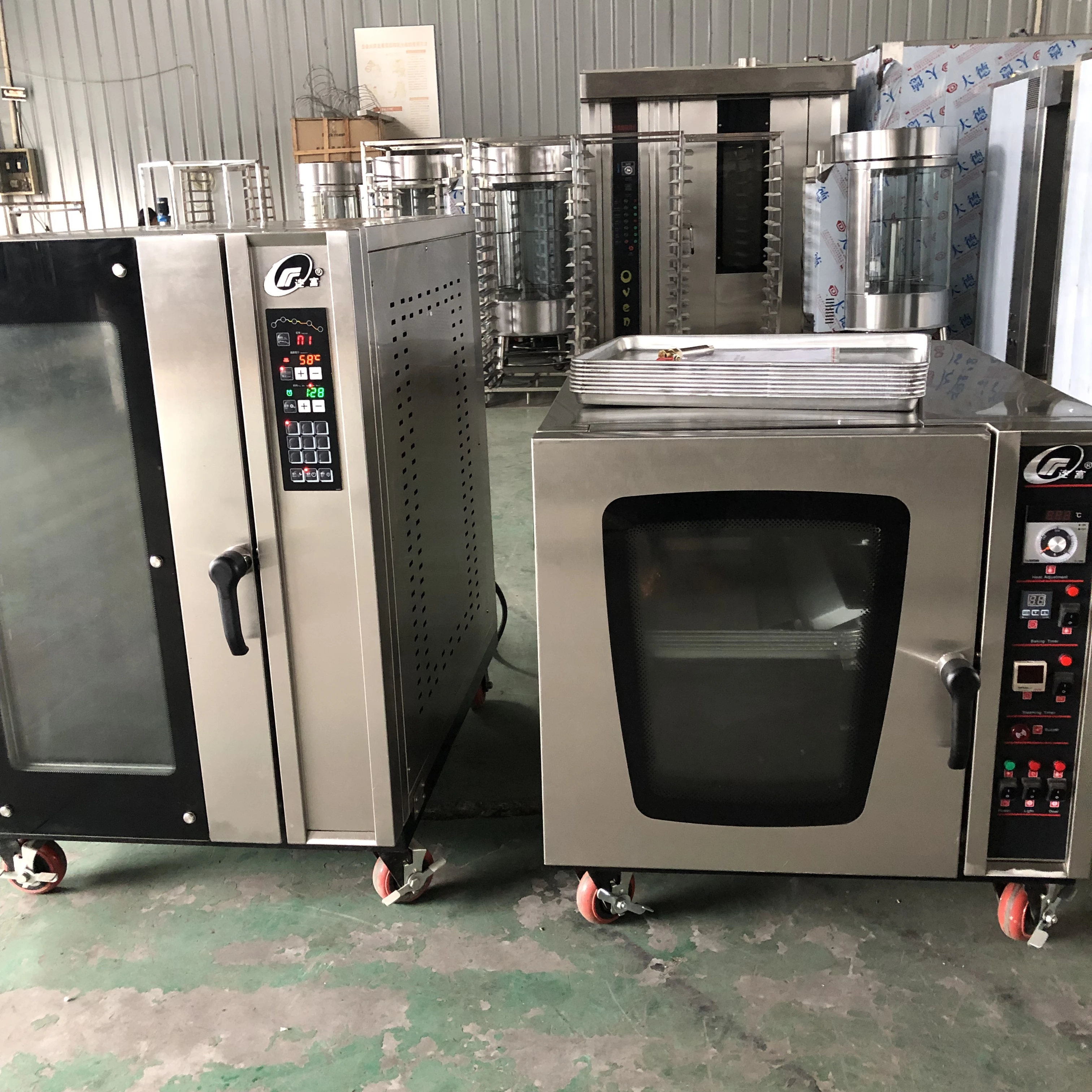 Automatic commercial electric gas hot air convection oven for bakery