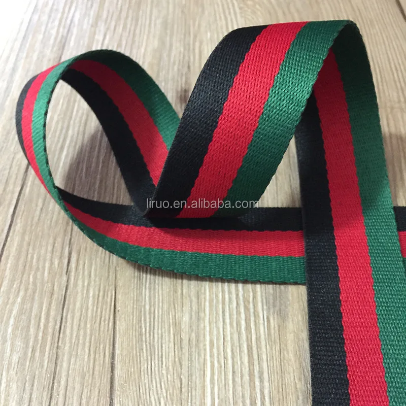 Factory Directly Woven Striped Cotton Webbing for Belt